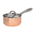 BergHOFF Vintage Tri-Ply Copper 5.5" Saucepan 1qt. with Lid // Hammered