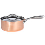 BergHOFF Vintage Tri-Ply Copper 8" Saucepan 3qt. with Lid // Polished