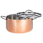 BergHOFF Vintage 5pc Tri-Ply Copper Cookware Set with Lids // Polished