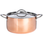 BergHOFF Vintage 10pc Tri-Ply Copper Cookware Set with Lids // Polished