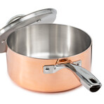 BergHOFF Vintage Tri-Ply Copper 8" Saucepan 3qt. with Lid // Polished