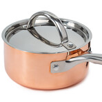 BergHOFF Vintage Tri-Ply Copper 5.5" Saucepan 1qt. with Lid // Polished