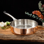 BergHOFF Vintage Tri-Ply Copper 9.5" Deep Skillet // Polished