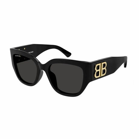 Balenciaga // Unisex // BB0323SK 002 Square Sunglasses // Black Gold + Gray