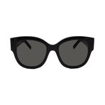 Saint Laurent // Unisex  // SLM95/F 001 Square Sunglasses // Black Silver + Gray