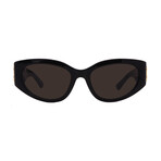 Balenciaga // Unisex // BB0324SK 002 Square Sunglasses // Black Gold + Gray