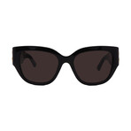 Balenciaga // Unisex // BB0323SK 002 Square Sunglasses // Black Gold + Gray