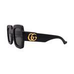 Gucci // Ladies // GG1547S 001 Square Sunglasses // Black Gold + Gray