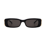 Balenciaga // Unisex // BB0096S 001 Square Sunglasses // Black Gold + Gray