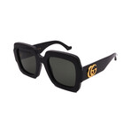 Gucci // Ladies // GG1547S 001 Square Sunglasses // Black Gold + Gray