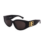 Balenciaga // Unisex // BB0324SK 002 Square Sunglasses // Black Gold + Gray