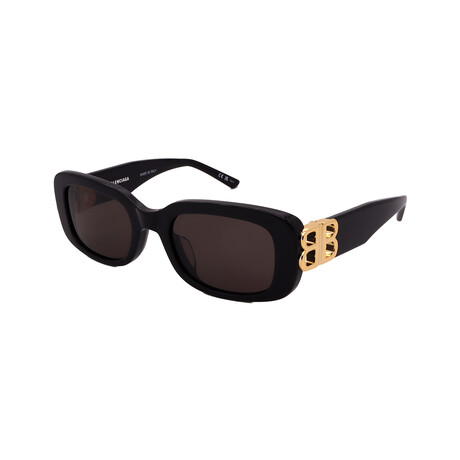 Balenciaga // Unisex // BB0310SK 001 Square Sunglasses // Black Gold + Gray