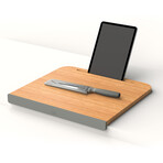 Leo Bamboo Rect Cutting Board & Tablet Stand  // 17.7"L x 15.75"W