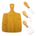 Bamboo Paddle Cutting Board // 11"L x 7.9"W x 1.5"H