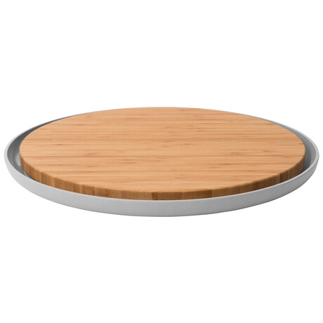 Leo 14.25" Bamboo Cutting Board + Plate