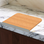 Leo Bamboo Rect Cutting Board & Tablet Stand  // 17.7"L x 15.75"W