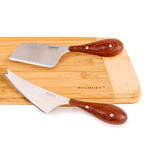 BergHOFF Aaron Probyn 3pc Cheese Knife and Bamboo Cutting Board Set // Two-toned