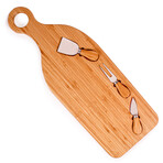 Bamboo 4pc Paddle Cheese Board Set // with 3 Tools // 22"L x 7.9"W x 1"H