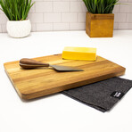 BergHOFF Aaron Probyn 3pc Cheese Knife and Bamboo Cutting Board Set // Two-toned