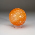 Genuine Natural Orange Calcite Crystal Sphere from Mexico // 2.5"D