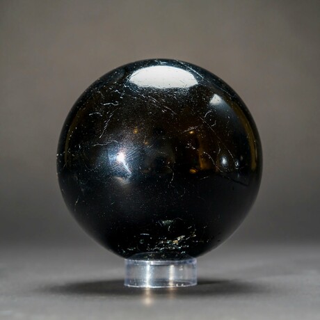 Genuine Polished Black Tourmaline Sphere from Brazil //3.5"// 2.5 lbs