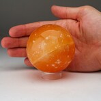 Genuine Natural Orange Calcite Crystal Sphere from Mexico // 2.5"D