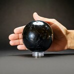 Genuine Polished Black Tourmaline Sphere from Brazil //3.5"// 2.5 lbs