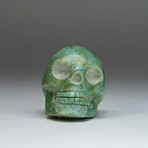 Genuine Polished Chrysocolla Skull Carving from Peru // 0.6 lbs