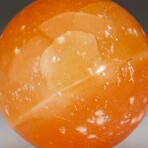 Genuine Natural Orange Calcite Crystal Sphere from Mexico // 2.5"D