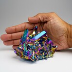 Genuine Rainbow Aura Quartz Crystal Cluster // 442.9 grams