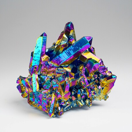 Genuine Rainbow Aura Quartz Crystal Cluster // 442.9 grams