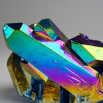 Genuine Rainbow Aura Quartz Crystal Cluster // 474.2 grams