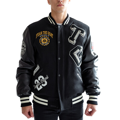 Top Gun® "Bear Goat" Varsity Jacket // Black (XS)