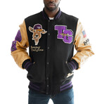 Top Gun® "The Goat" Varsity Jacket // Black-Yellow (5XL)