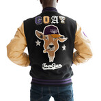 Top Gun® "The Goat" Varsity Jacket // Black-Yellow (2XL)