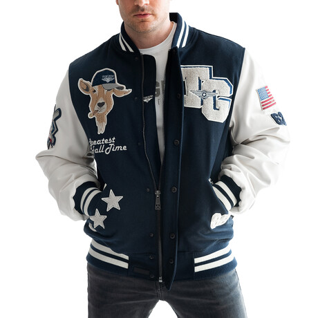 Top Gun® "The Goat" Varsity Jacket // Navy (XS)