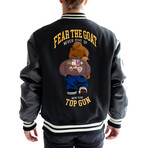 Top Gun® "Bear Goat" Varsity Jacket // Black (S)