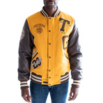 Top Gun® "Bear Goat" Varsity Jacket // Mustard (2XL)