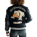 Top Gun® "Bulldog" Varsity Jacket // Black (3XL)