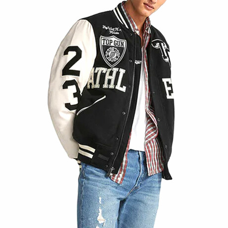 Top Gun® "Athletic Division" Varsity Jacket // Black (XS)