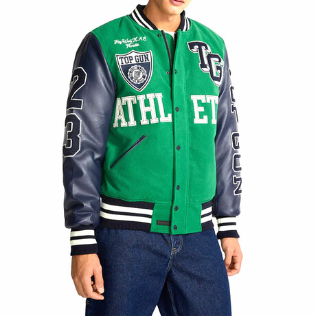 Top Gun® "Athletic Division" Varsity Jacket // Green (XS)