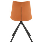 Vind Swivel Side Chair in Cognac with Black Legs 