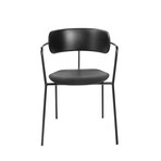 Paris Stacking Armchair in Black with Black Legs // Set of 4