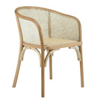 Elsy Armchair in Natural with Natural Rattan Seat 