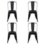 Corsair Stacking Chair in Matte Black // Set of 4