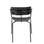 Paris Stacking Armchair in Black with Black Legs // Set of 4