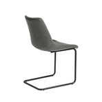 Flynn Side Chair in Vintage Gray with Black Steel Legs // Set of 2