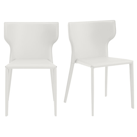 Divinia Stacking Chair in White // Set of 2