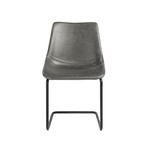 Flynn Side Chair in Vintage Gray with Black Steel Legs // Set of 2