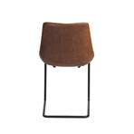 Flynn Side Chair in Vintage Brown with Black Powder Coated Legs // Set of 2